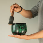 Cauldron Singing Bowl - Magic Mushroom - Green (15cm)