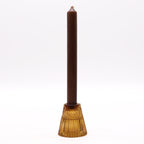 Flip Dinner Candle / Tealight Holder - Antique Amber