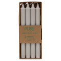 Pure Natural Wax Dinner Candle 25x2.3 - Silver Grey