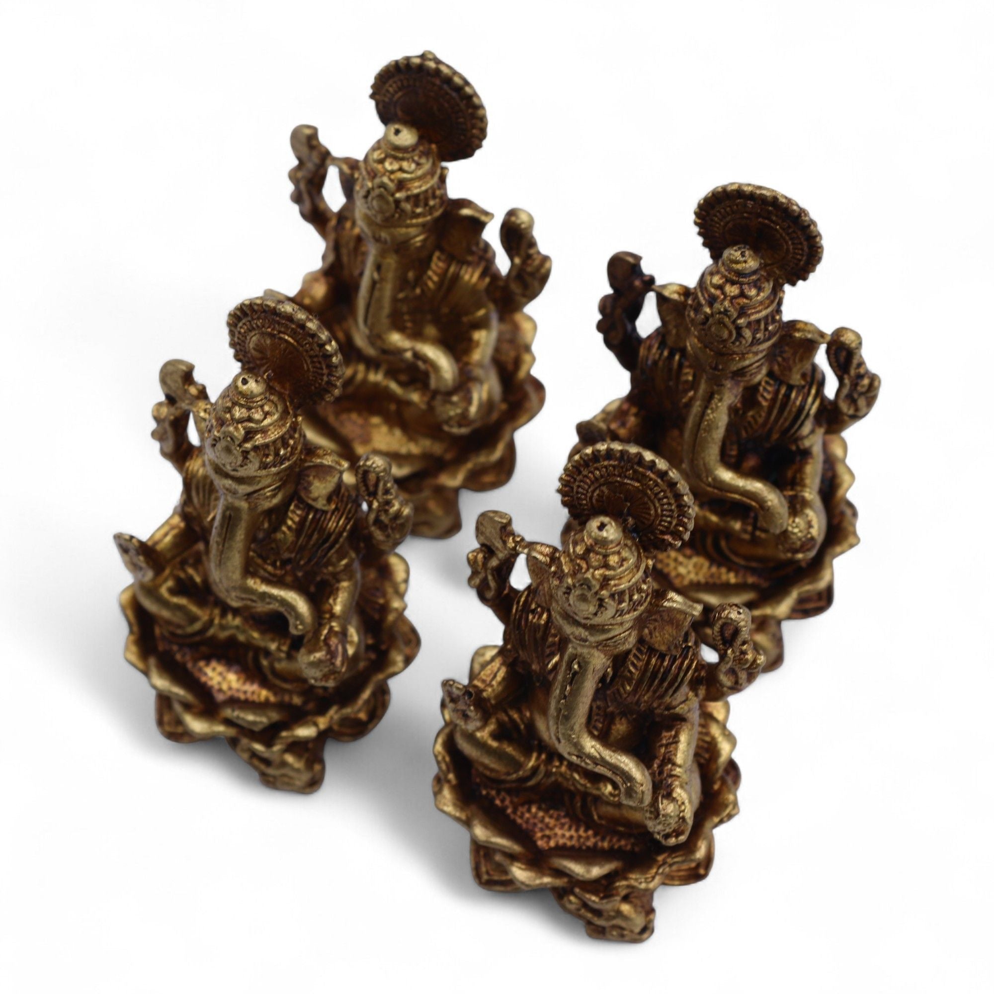 Brass Miniature Gods - Ganesha (52gms)  - 49mm