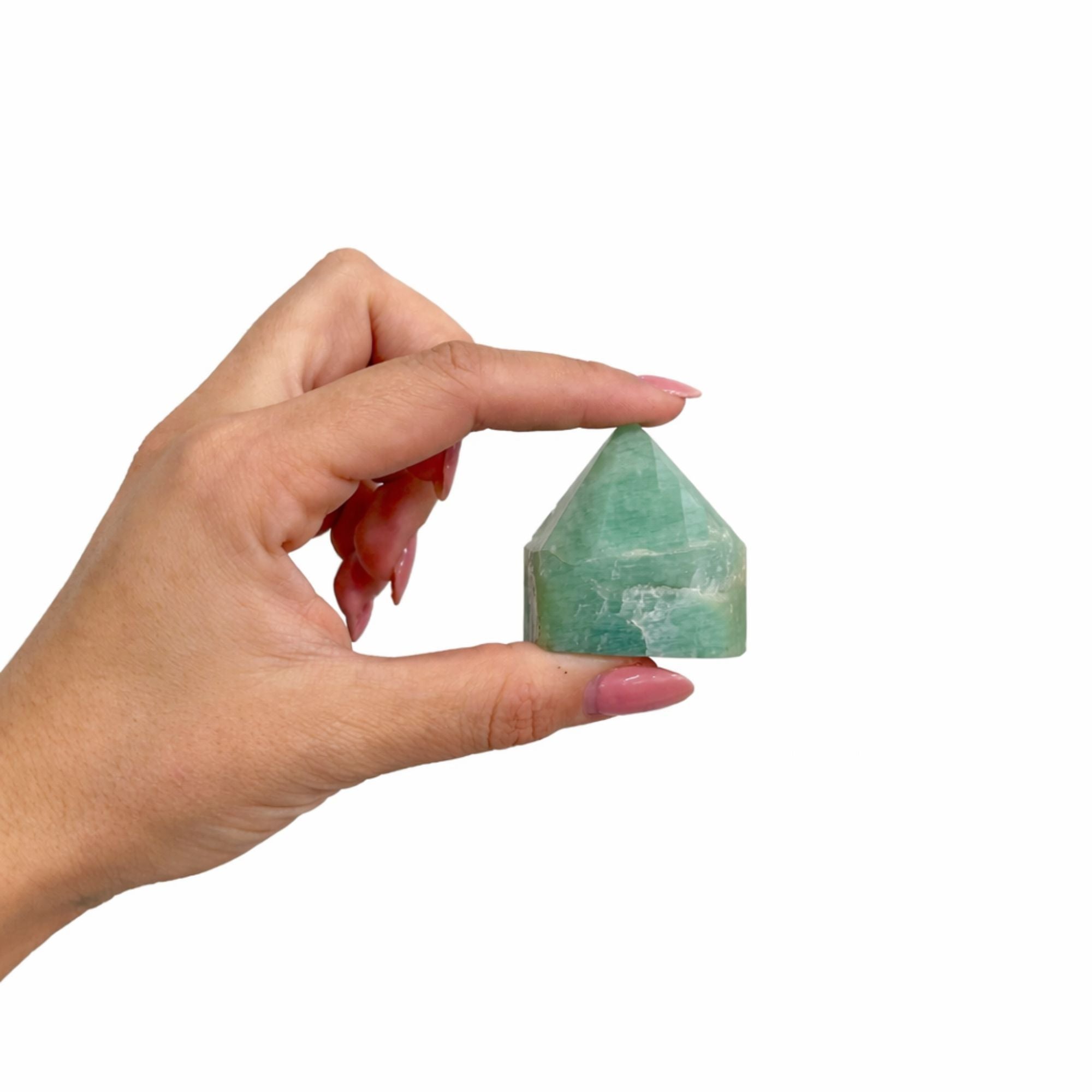 Gemstone Top Polished Points - Indian Amazonite (approx 5-6 pieces)