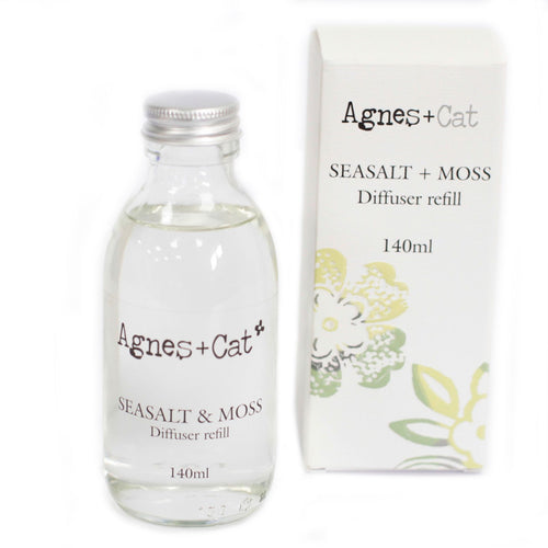 Agnes + Cat Reed Diffuser áfylling - Sjávarsalt og mosi 150ml