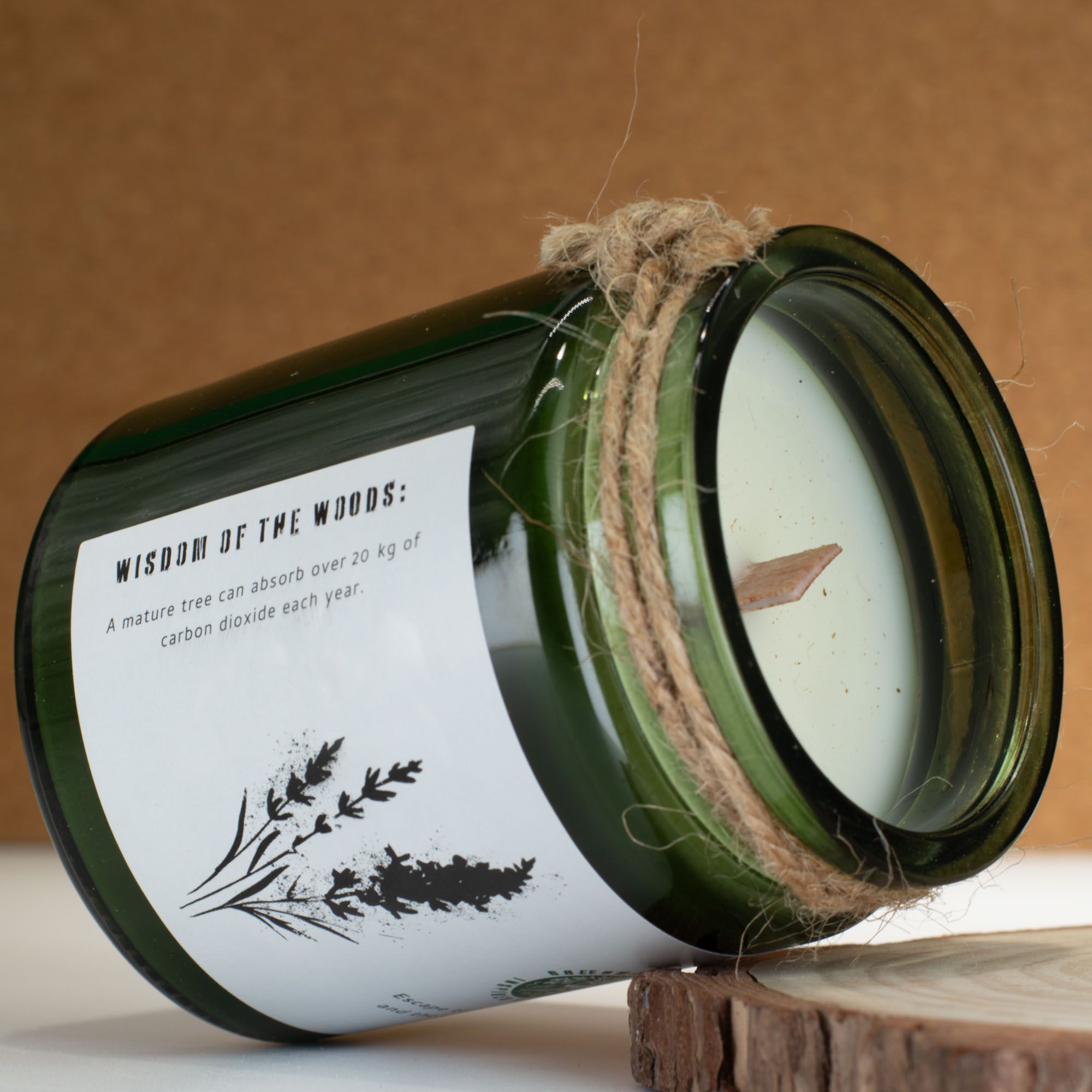 Greenman Woodwick Soy Candle - Wild Lavender