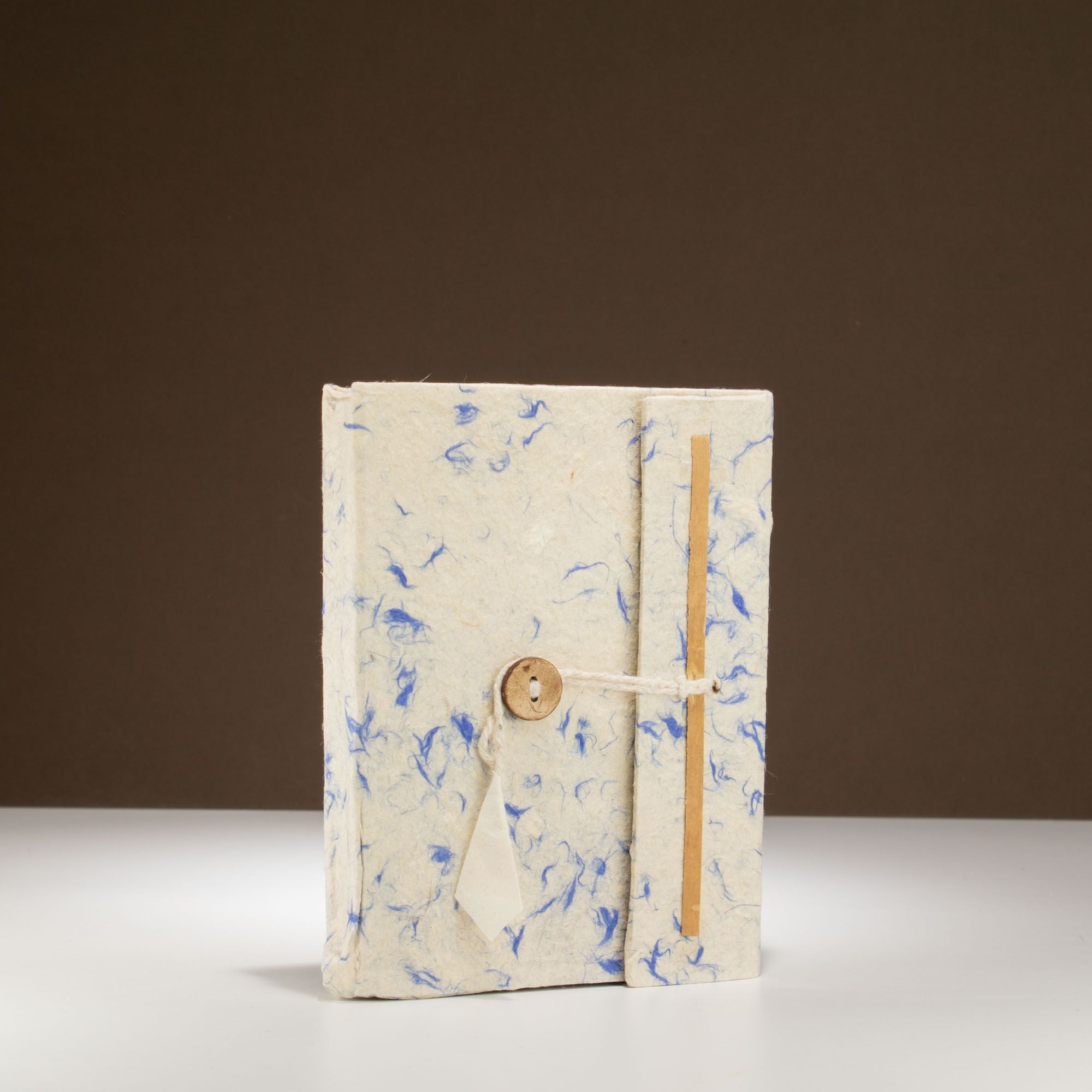 Lokta Mixed Blue Cotton Notebook – Medium (15x12cm) – 45 Leaves