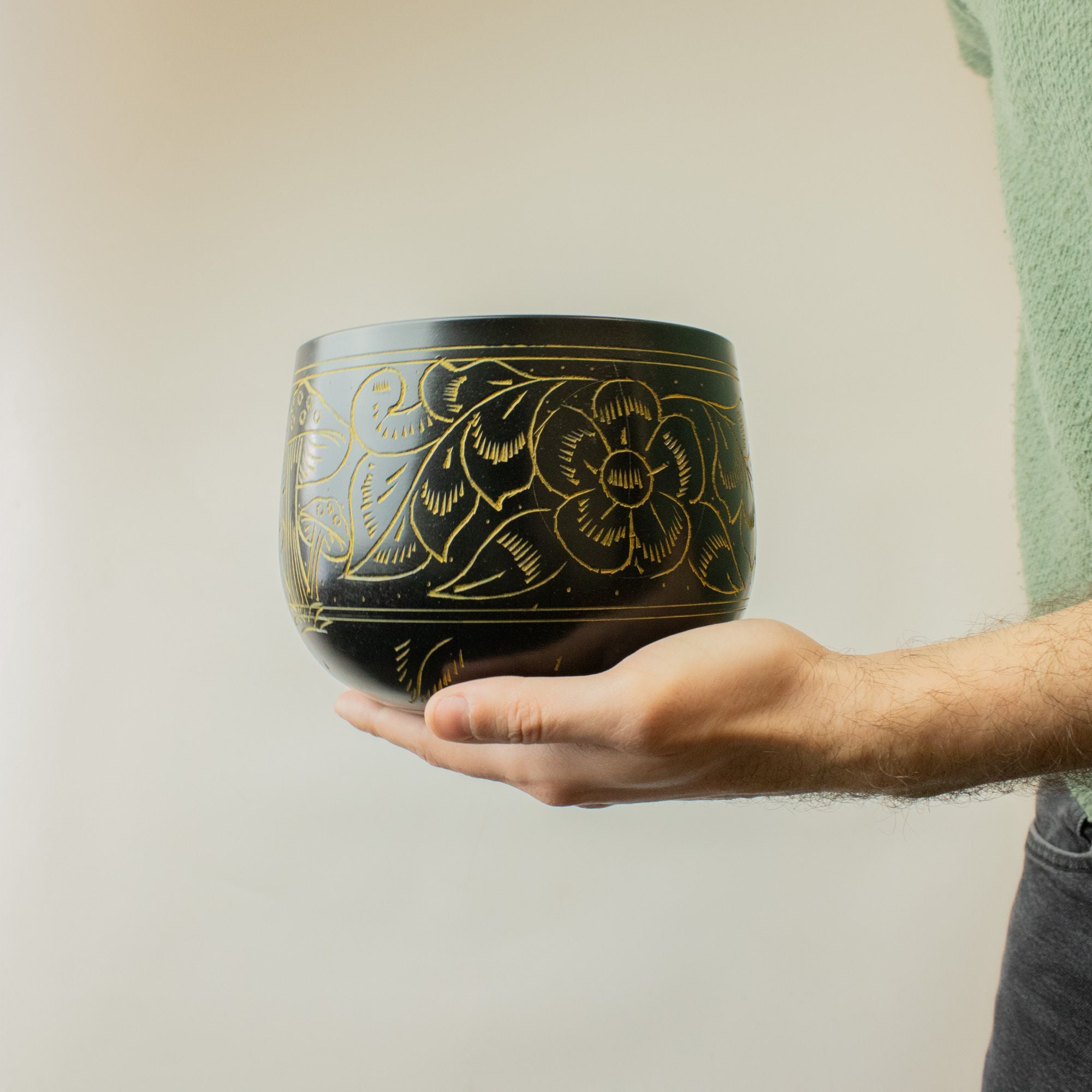 Cauldron Singing Bowl - Magic Mushroom - Yellow (15cm)