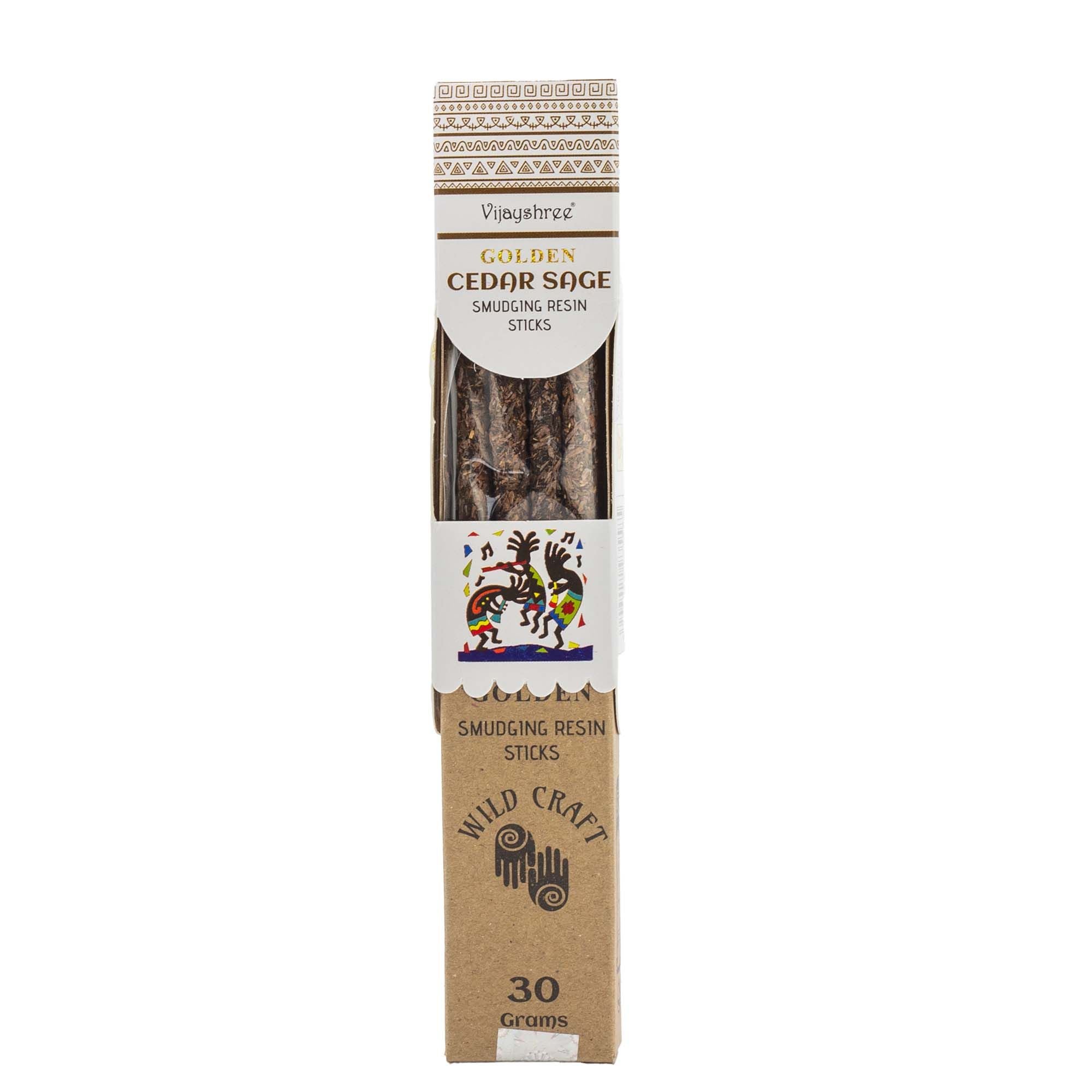 Golden Cedar Sage Smudging Resin Sticks – 30g
