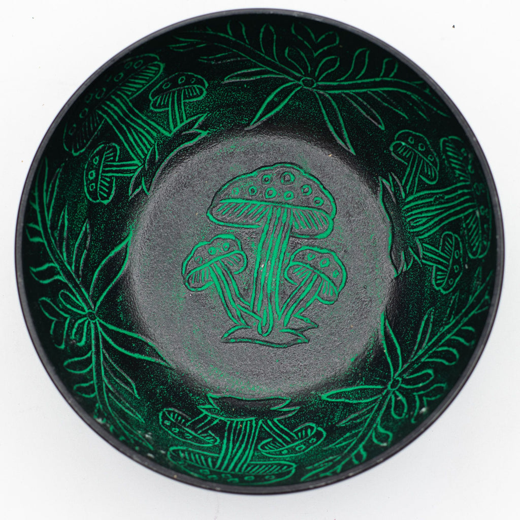 Aluminum Singing Bowl - Magic Mushroom - Green (20cm)