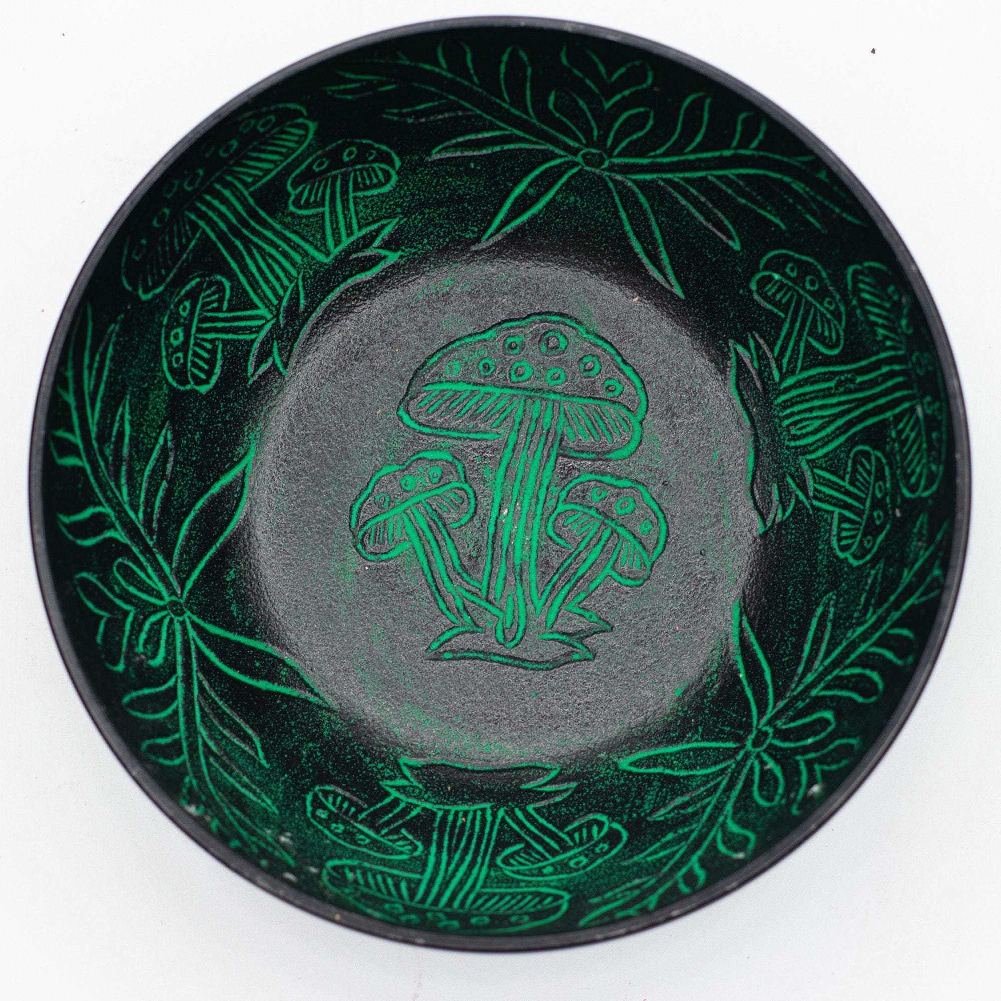 Aluminum Singing Bowl - Magic Mushroom - Green (20cm)