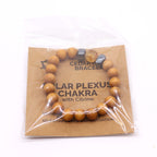 Cedarwood Solar Plexus Chakra Bangle with Citrine
