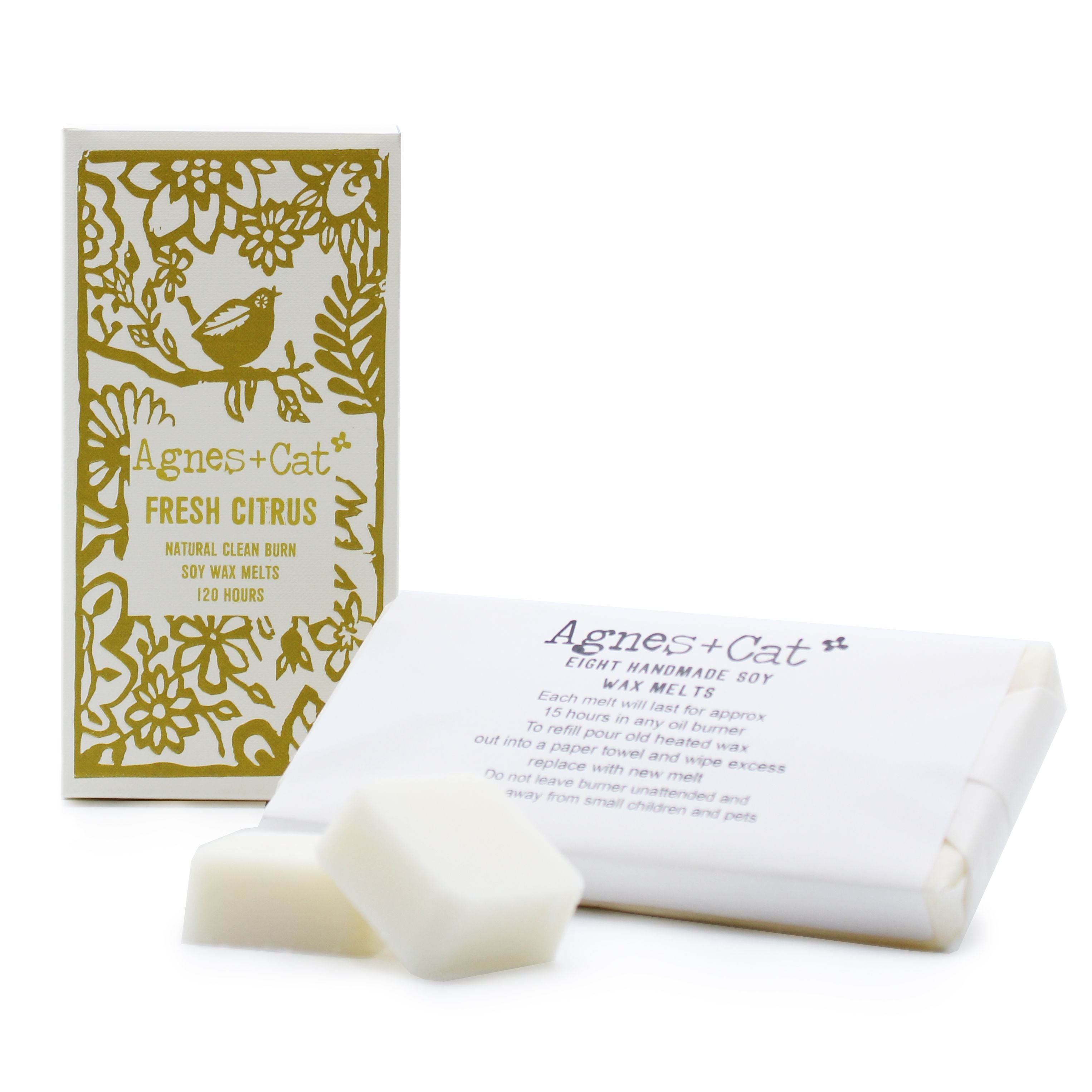 Agnes + Cat Box of 8 Wax Melts - Fresh Citrus