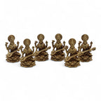 Brass Miniature Gods - Sarswati (22gms)  - 34mm