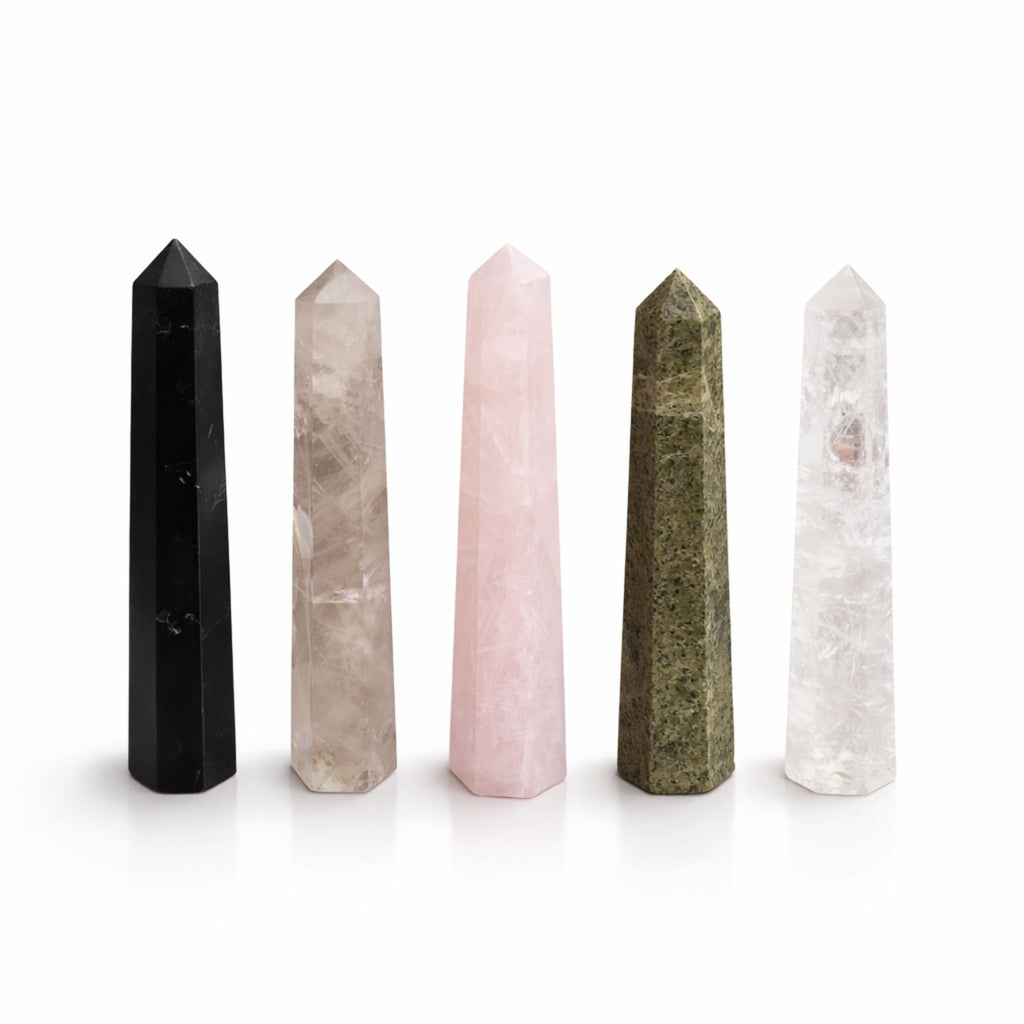 Gemstone Six Face Obelisk Point approx 11cm - Black Tourmaline