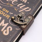 Leather Printed Notebook – Never Give Up On Your Dreams -  17.8×12.7 cm