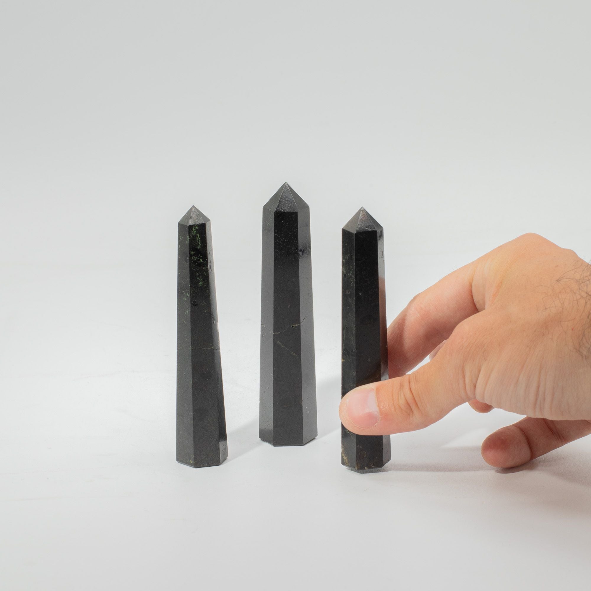 Gemstone Six Face Obelisk Point approx 11cm - Black Tourmaline