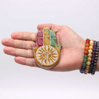 Soapstone Hamsa Incense Holder - Sun Face
