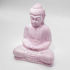 Meditation Buddha Lamp Cherry Crackle - Oval Stand