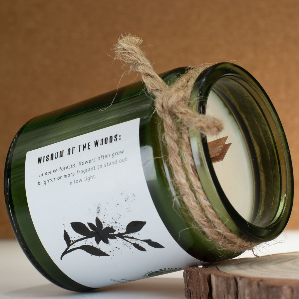 Greenman Woodwick Soy Candle - Jasmine Glade