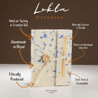 Lokta Mixed Blue Cotton Notebook – Mini (12x8cm) – 40 Leaves