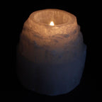 Selenite Mountain Top Candle Holder - 8 cm