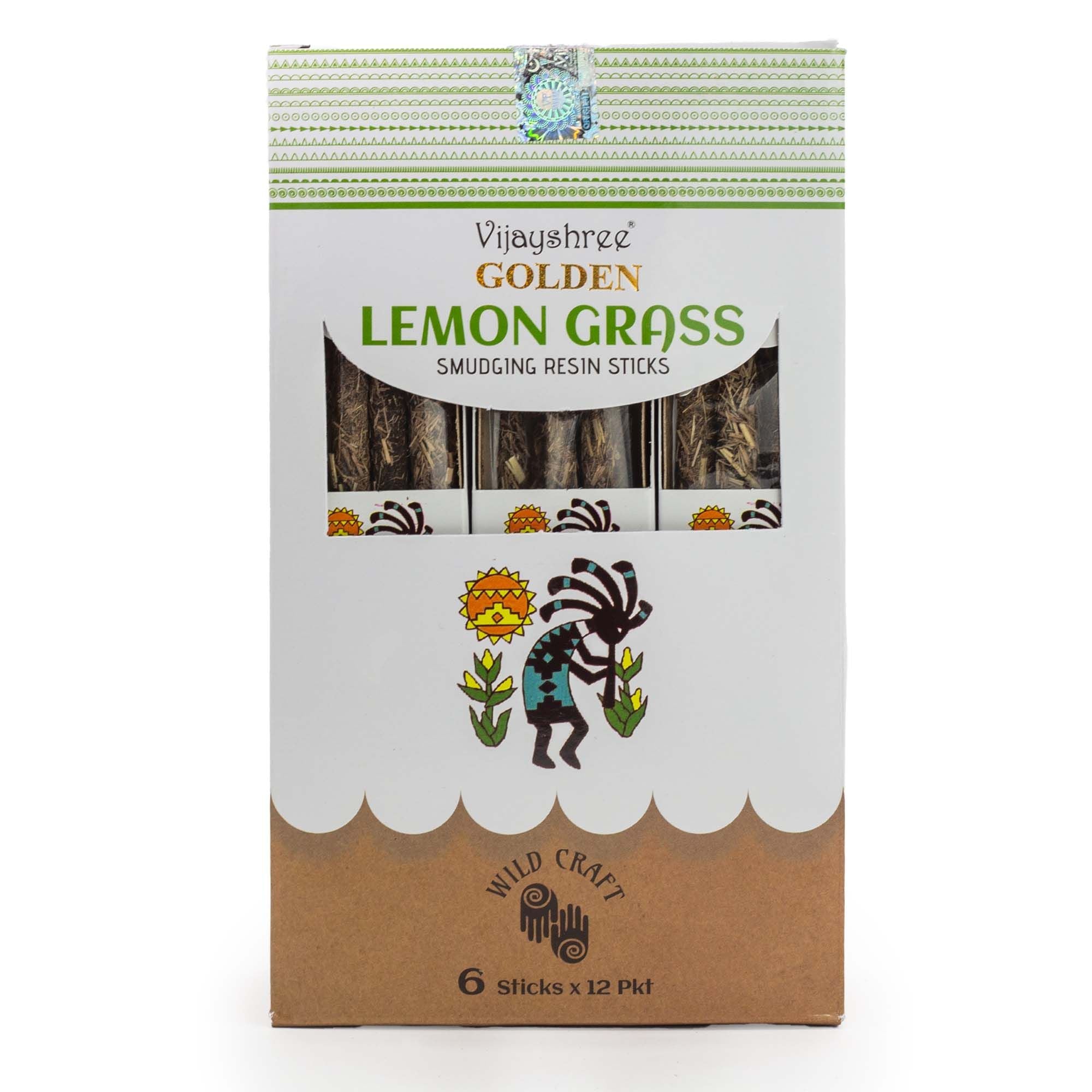 Golden Lemon Grass Smudging Resin Sticks - 30g