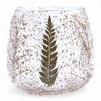 Natural Floral Glass - Straight Candle Holder -  Pino - (10x9cm)