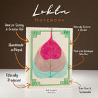 Lokta Bodhi Leaf Notebook – Medium (15x12cm) – 45 Leaves – Assorted