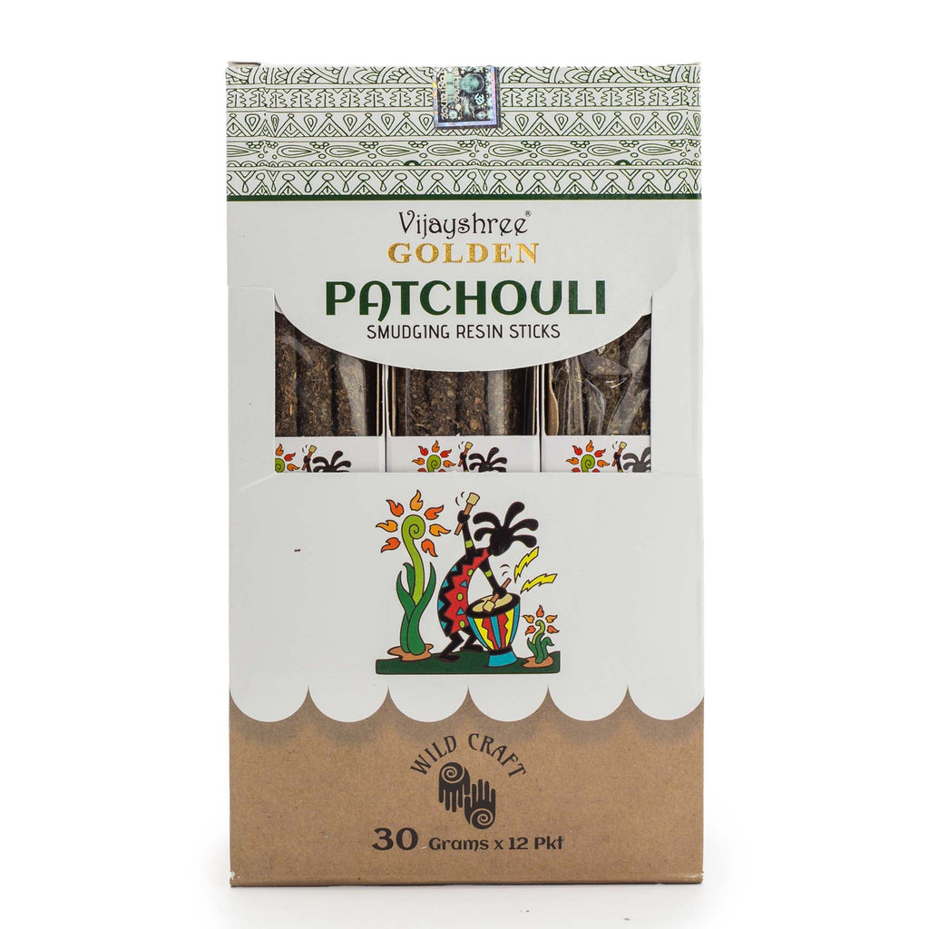 Golden Patchouli Smudging Resin Sticks – 30g