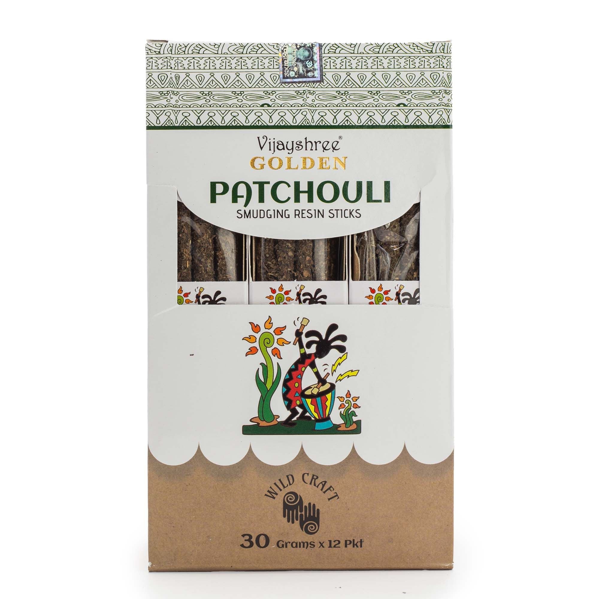 Golden Patchouli Smudging Resin Sticks – 30g