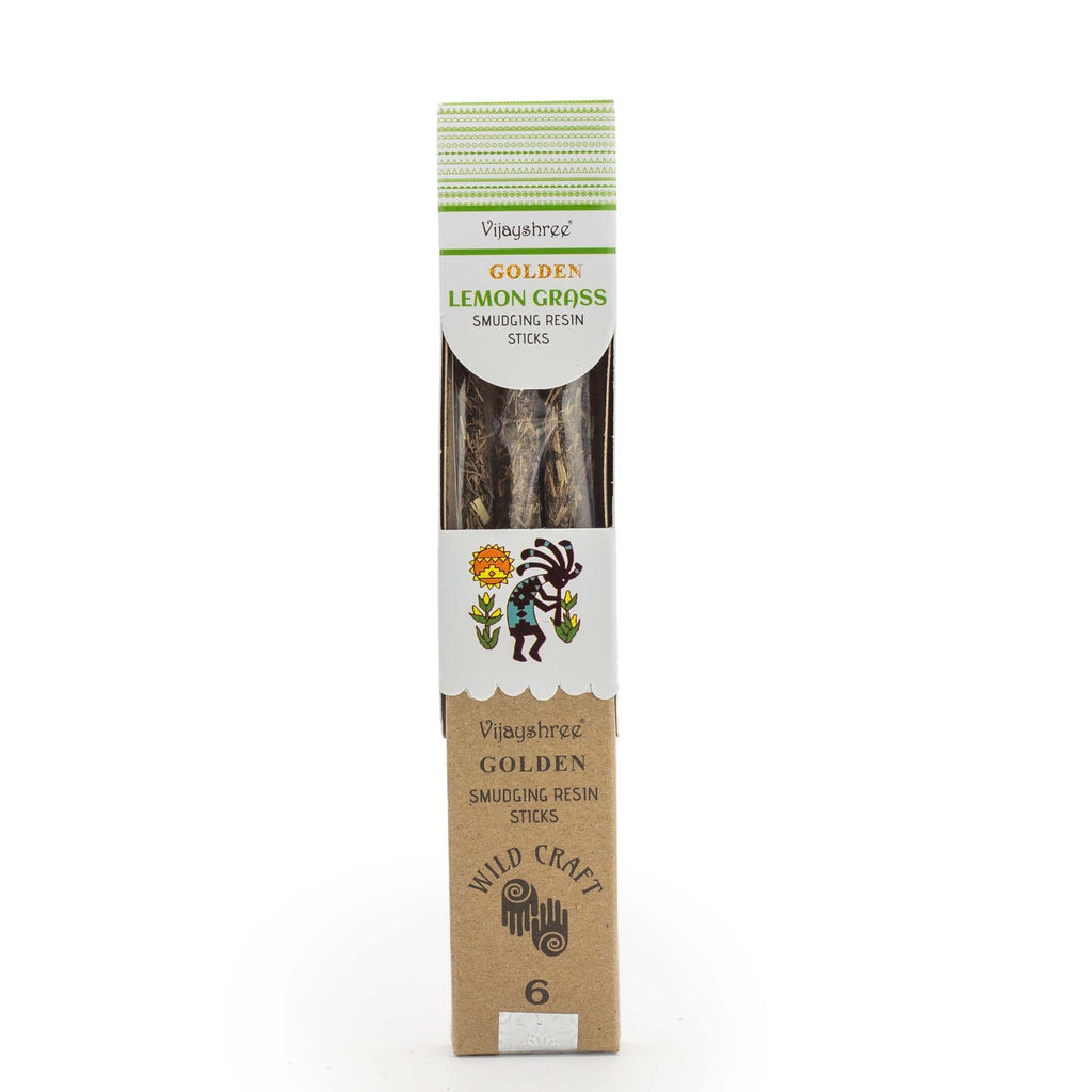 Golden Lemon Grass Smudging Resin Sticks - 30g
