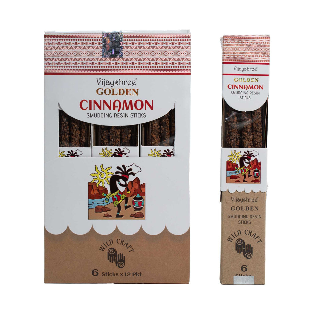 Golden Cinnamon Smudging Resin Sticks - 30g