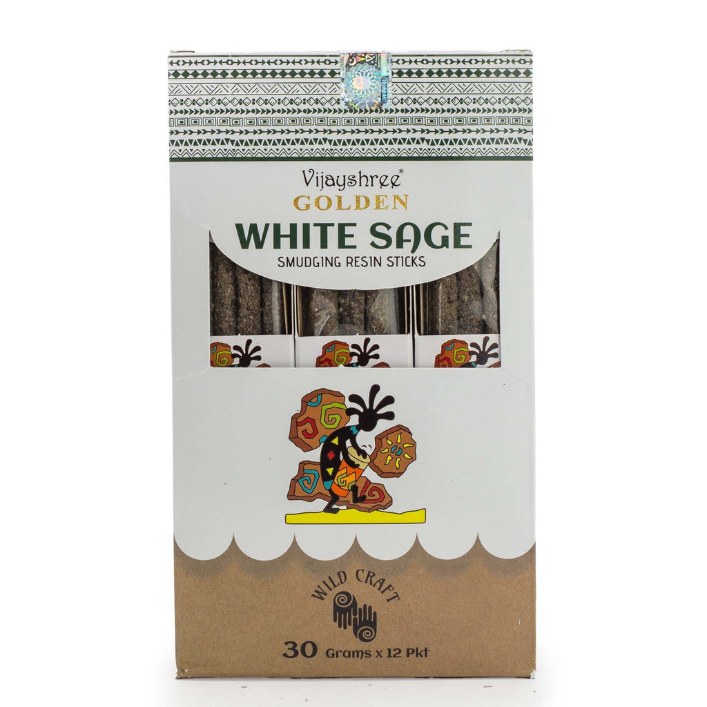 Golden White Sage Smudging Resin Sticks – 30g