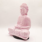 Meditation Buddha Lamp Cherry Crackle - Oval Stand