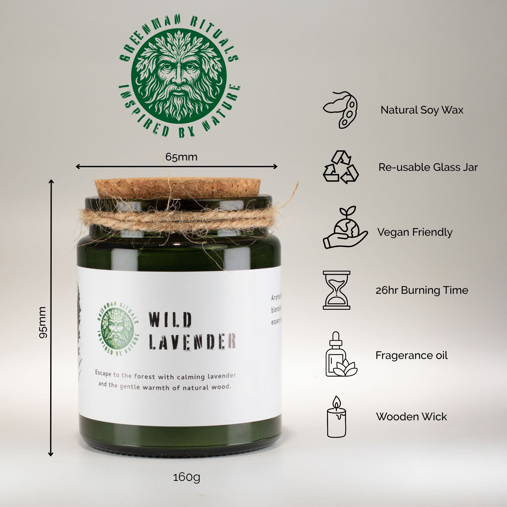 Greenman Woodwick Soy Candle - Twilight Vine