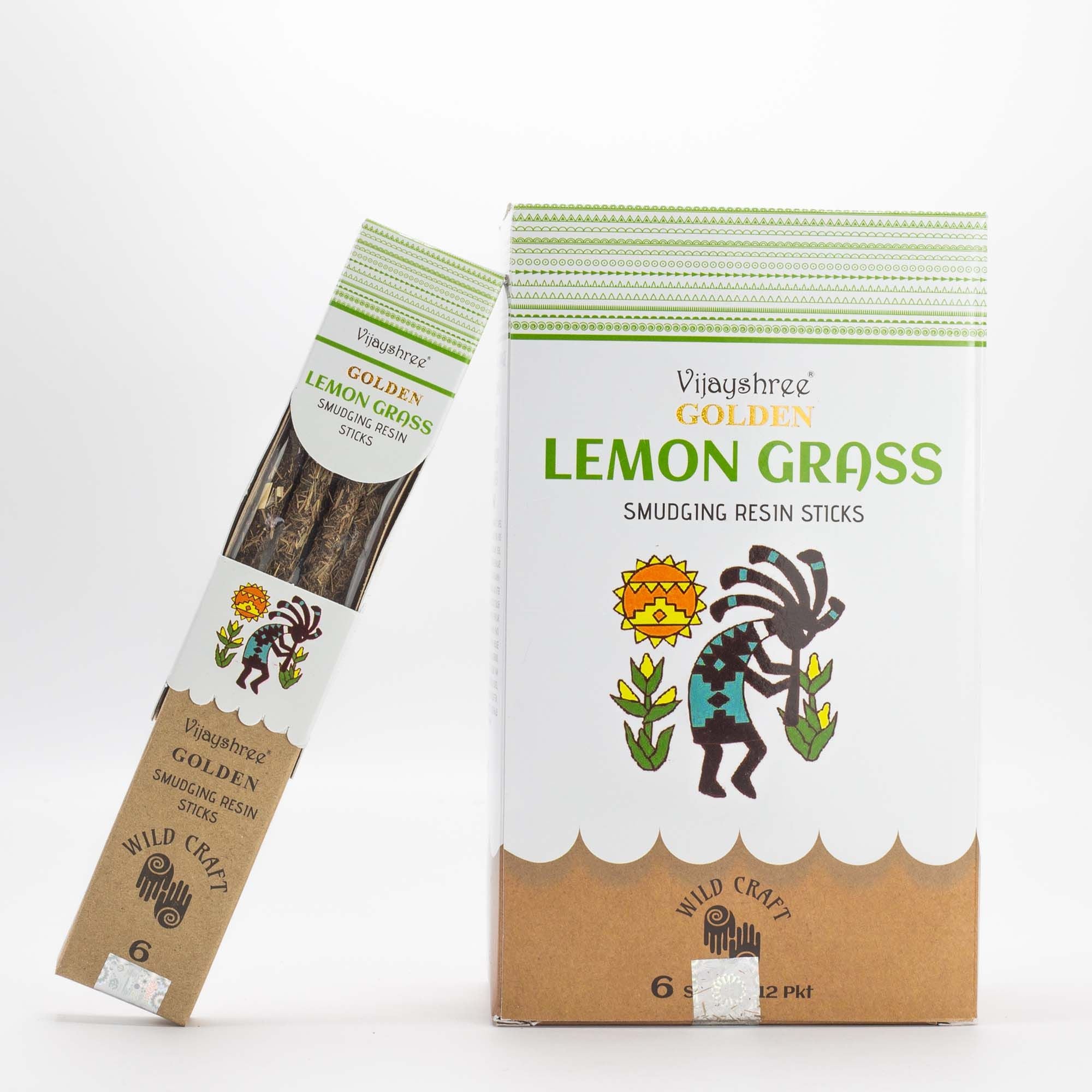 Golden Lemon Grass Smudging Resin Sticks - 30g