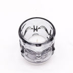 Buddha Faces Candle Jar - Midnight Grey