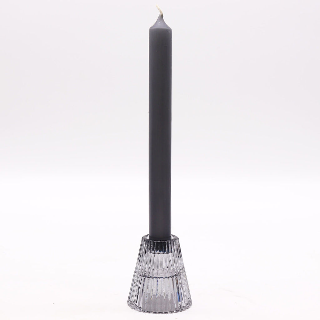 Flip Dinner Candle / Tealight Holder - Midnight Grey