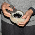 Natural Riverstone Grounding Pot -Medium (aprox 12x8cm)