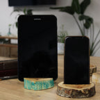 Lrg Gamal Wood Phone Holder - Greenwash