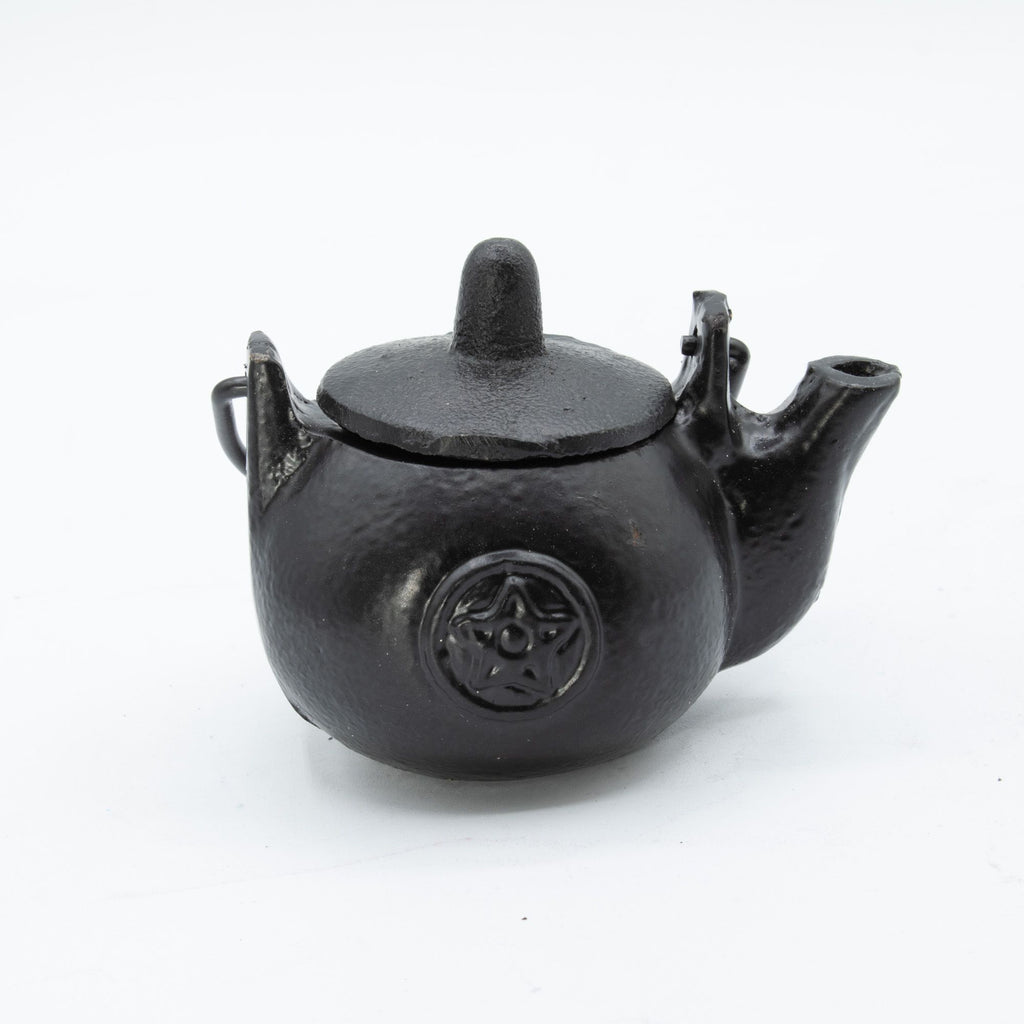 Small Cast Iron Ritual Pot with Pentagon 8x8x10cm