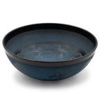 Large Aluminum Singing Bowl - Tibetan Double Dorjy Design - Blue (27cm)
