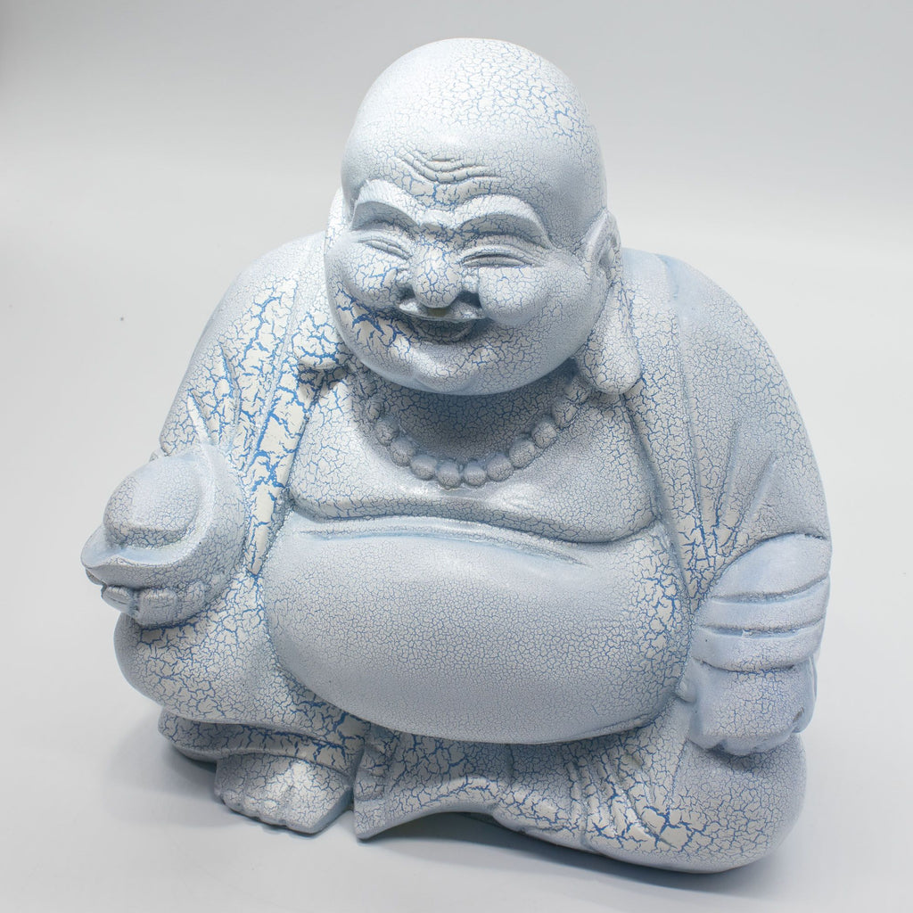 Laughing Buddha Lamp Sky Blue - Round Stand