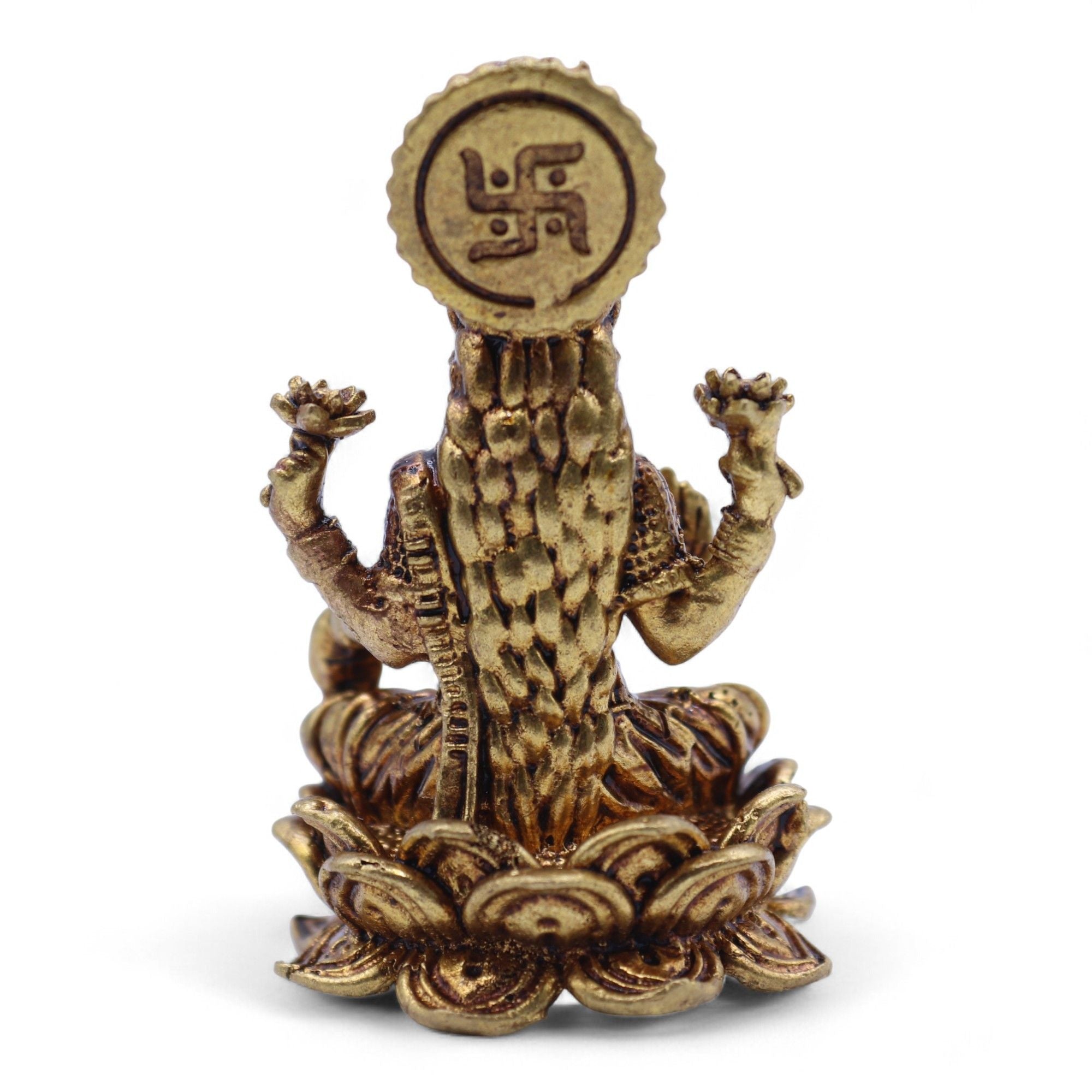 Brass Miniature Gods - Laxmi (52gms)  - 49mm