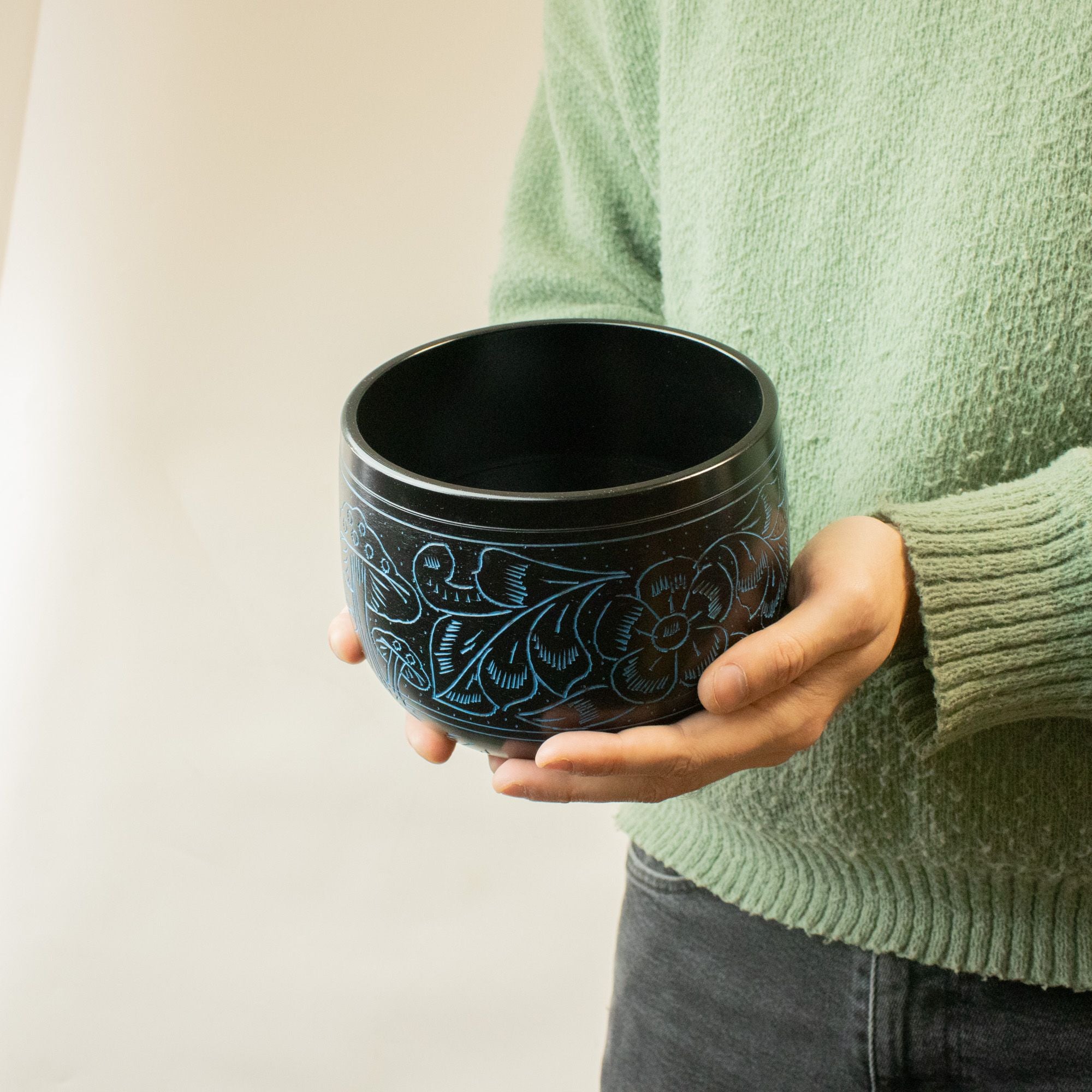 Cauldron Singing Bowl - Magic Mushroom - Blue (15cm)