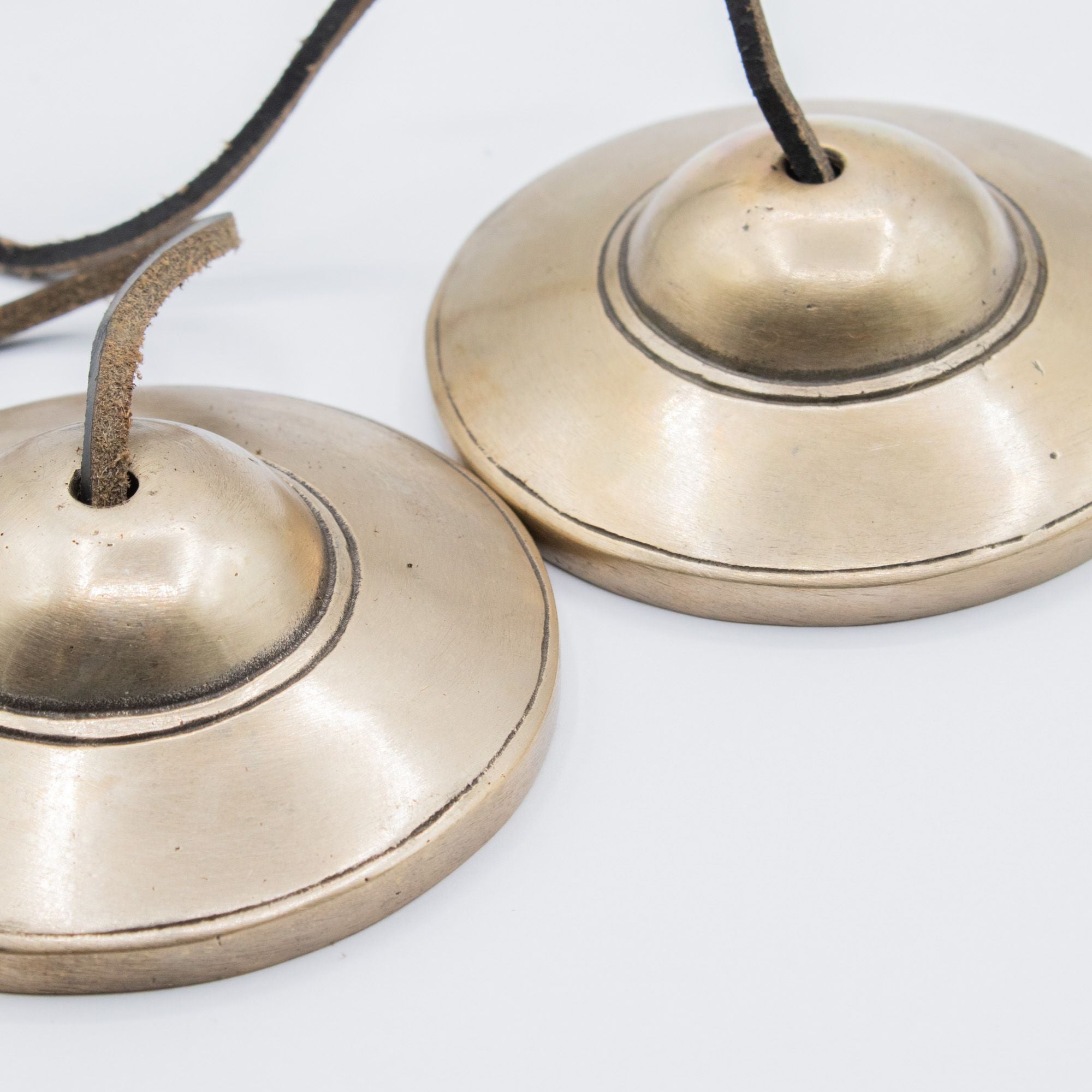 Premium Brass Tibetan Tingsha - Plain Traditional - approx 7.5cm (345gm)