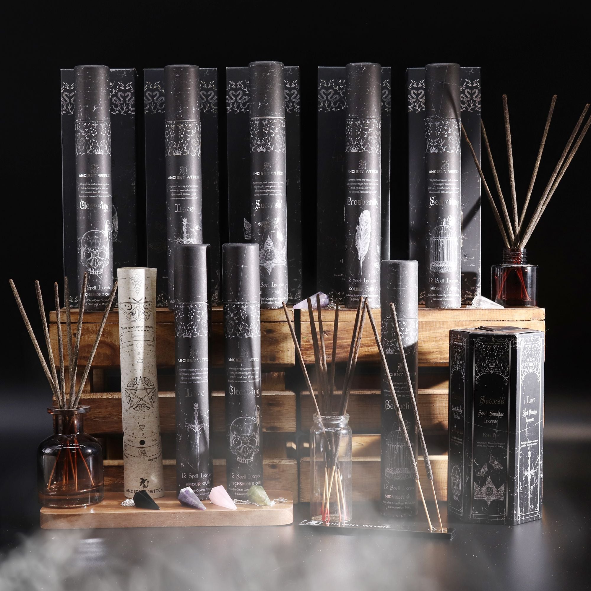 Pyramid Shape Display Incense - Set of 5 Ancient Witch Scents & Spells