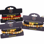 Gemstone Double Power Bracelets- Yellow Aventurine