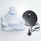 Laughing Buddha Lamp Sky Blue - Round Stand