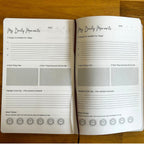 Black Gratitude Journal with Silver Lining - 120 pages - I am Thankful For