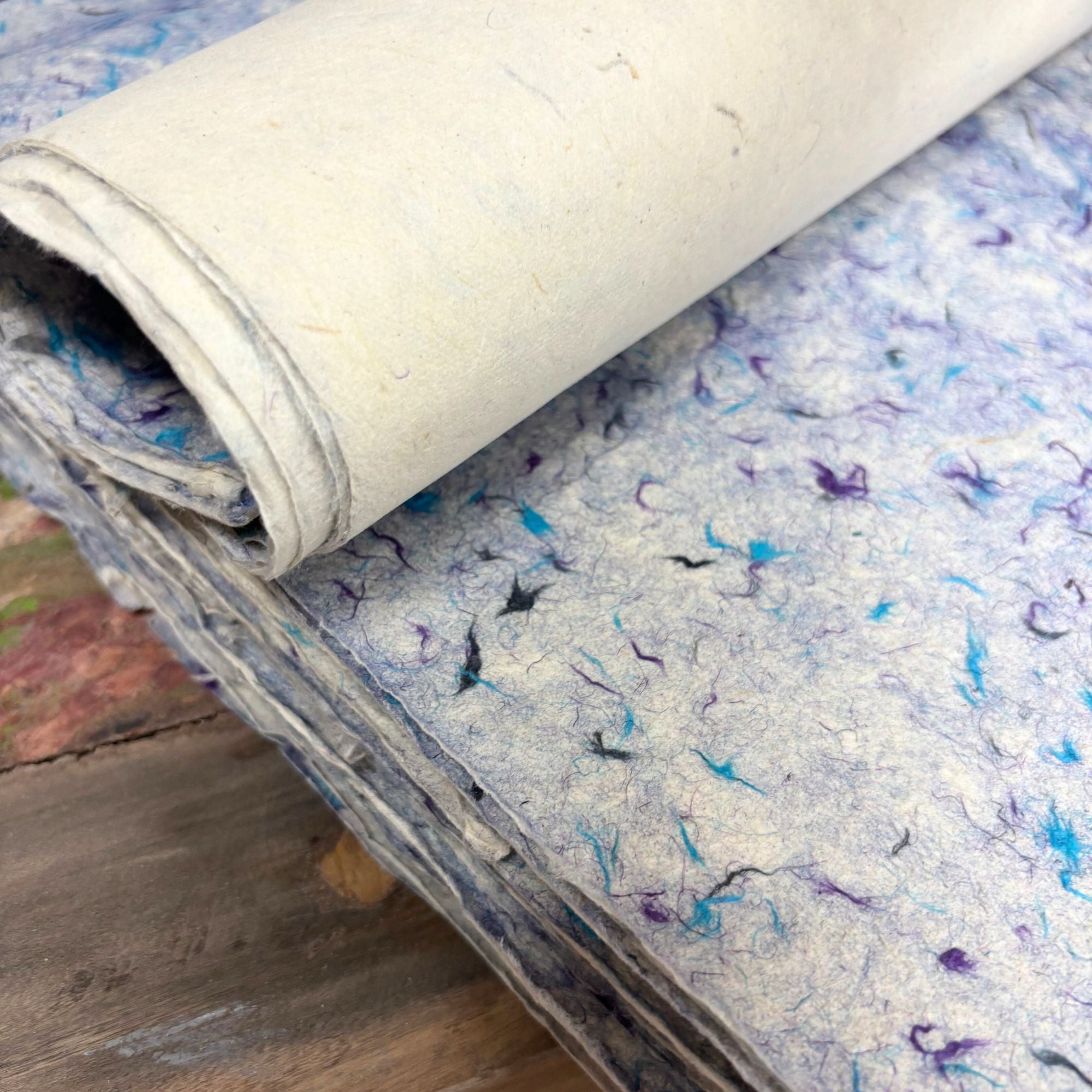 Lokta Craft & Wrapping Paper 51x76cm - Blue Cotton