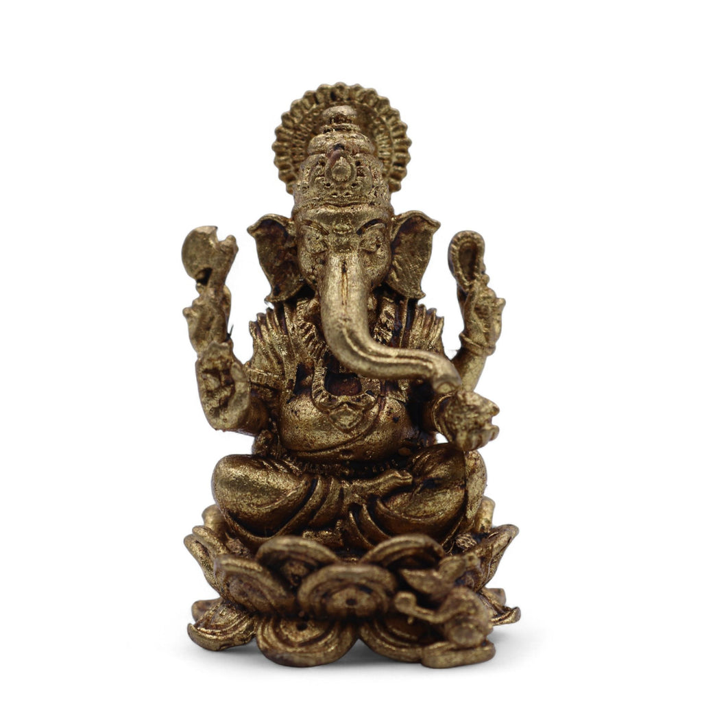 Brass Miniature Gods - Ganesha (22gms)  - 37mm